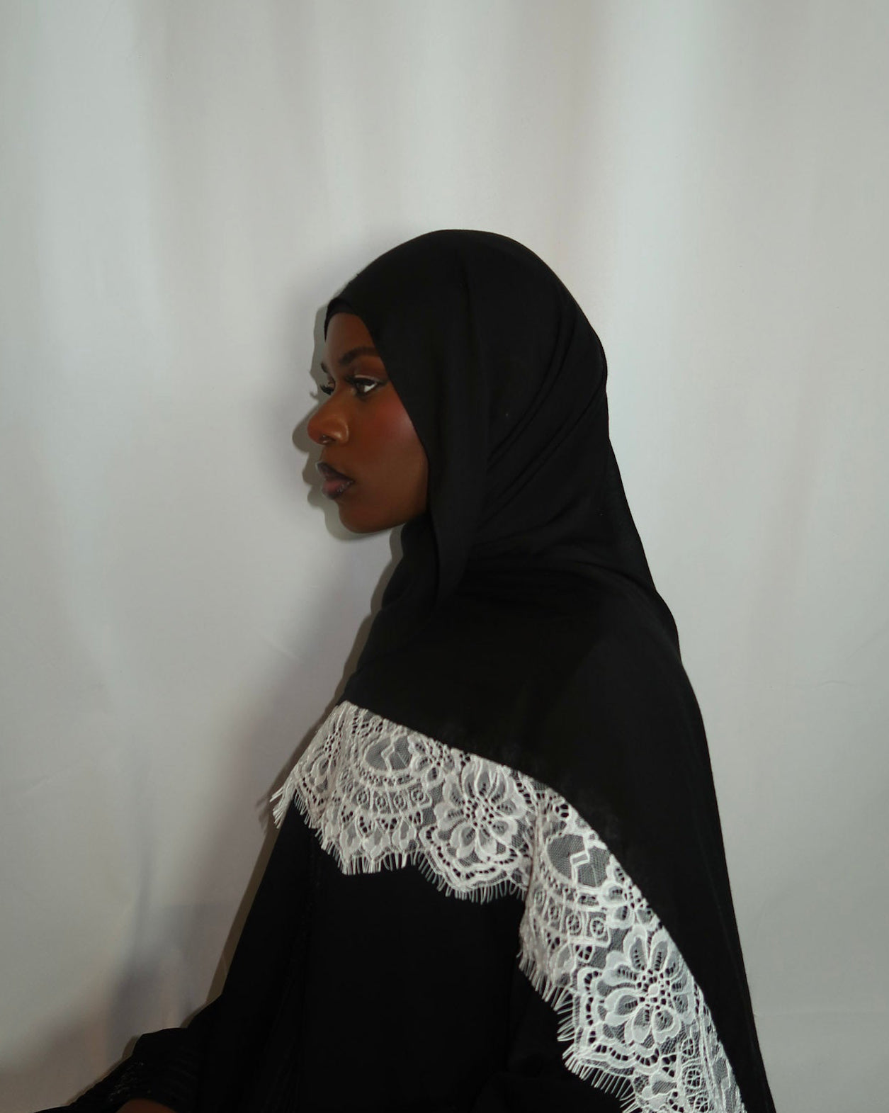 Black with White Lace