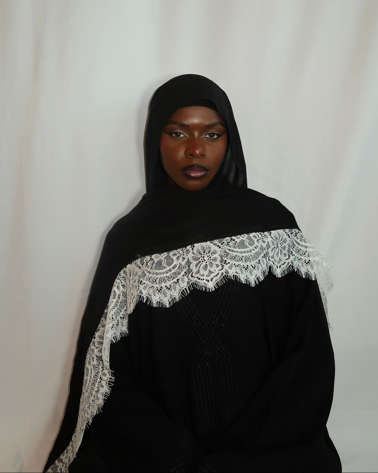 Black with White Lace